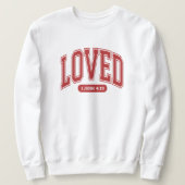 GELIEFD DOOR CHRIST Valentijn Schrift Mannen Trui (Design voorkant)