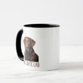 Geliefd Door Een Chocolade Lab Labrador Hond Moede Mok (Voorkant links)