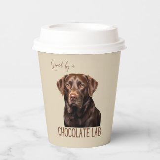 Geliefd door een Chocolade Lab Labrador Hondenlief Papieren Bekers