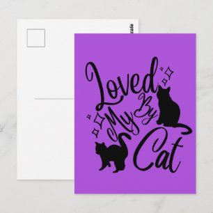 Geliefd door mijn kat briefkaart