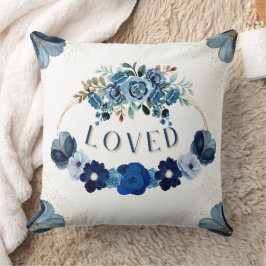 GELIEFD Elegante Inspiratie Blauw Bloemen Gouden K Kussen