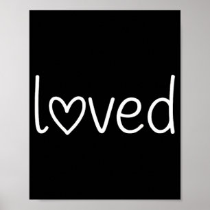Geliefd Hart Minimalistisch Valentijnsdag Poster