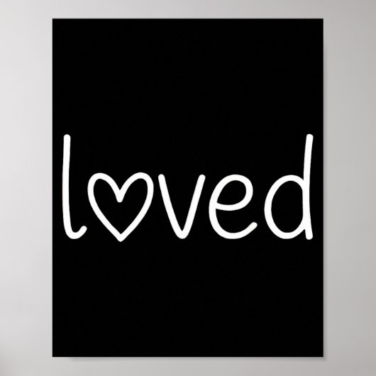 Geliefd Hart Minimalistisch Valentijnsdag Poster (Voorkant)