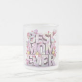 *~* Geliefd Hugs Moederdag Harten Bloemen 3-d AP72 Matglas Koffiemok (Center)