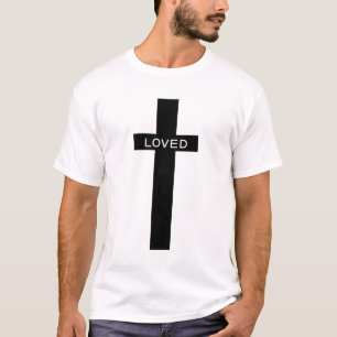 Geliefd - Johannes 3:16 (KJV) Bijbelvers Kruis Man T-shirt