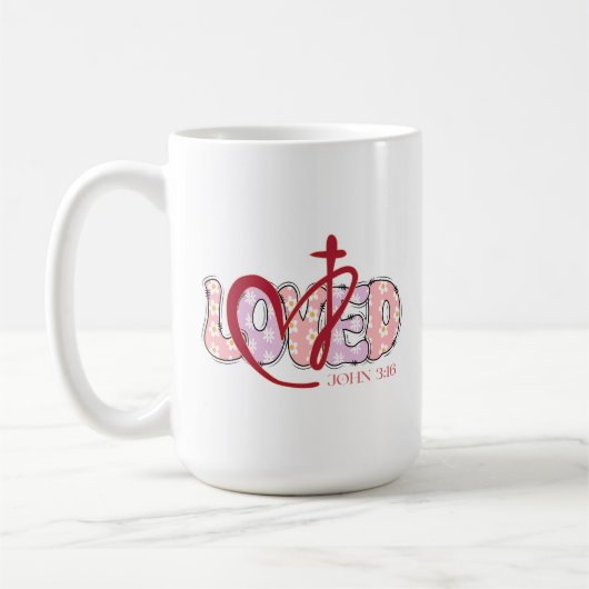 GELIEFD Johannes 3:16 Koffiemok (Links)