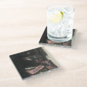 'Geliefd' Mooi  zwart poppetje Onderzetter Glazen Onderzetter (Schuin)