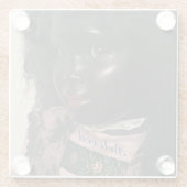 'Geliefd' Mooi  zwart poppetje Onderzetter Glazen Onderzetter (Achterkant)