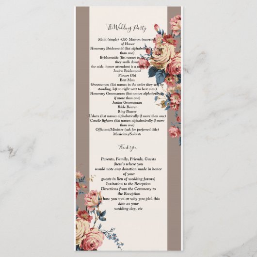 geliefd programmakaart (Achterkant)