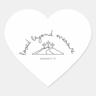 Geliefd voorbij maat Sticker Christelijke geloofsb