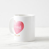 Geliefd Waterverf Hart Koffiemok (Voorkant links)