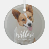 Geliefde bijschrift Gepersonaliseerde foto Ornamen Glas Ornament (Voorkant)