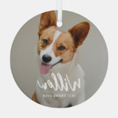 Geliefde bijschrift Gepersonaliseerde foto Ornamen Glas Ornament (Achterkant)