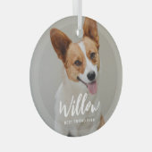 Geliefde bijschrift Gepersonaliseerde foto Ornamen Glas Ornament (Voorkant Rechts)