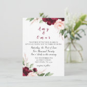 geliefde bloem bruiloftsinvitatatie kaart (Staand voorkant)