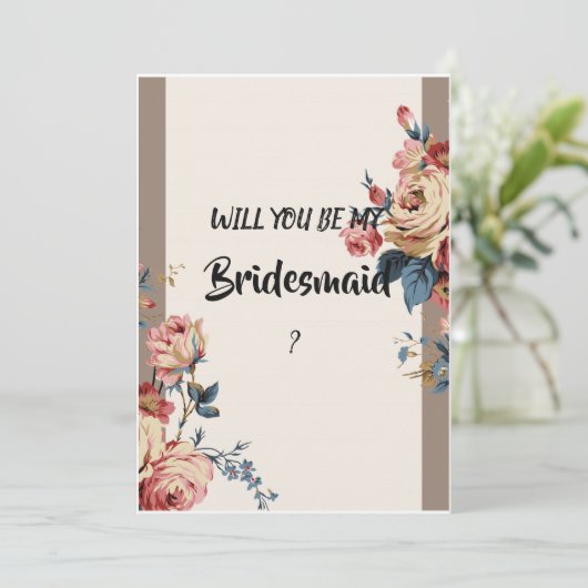 geliefde bruidsmeisje kaart (Staand voorkant)