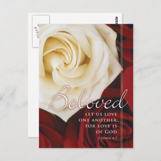 Geliefde bruiloft briefkaart (Voorkant / Achterkant)