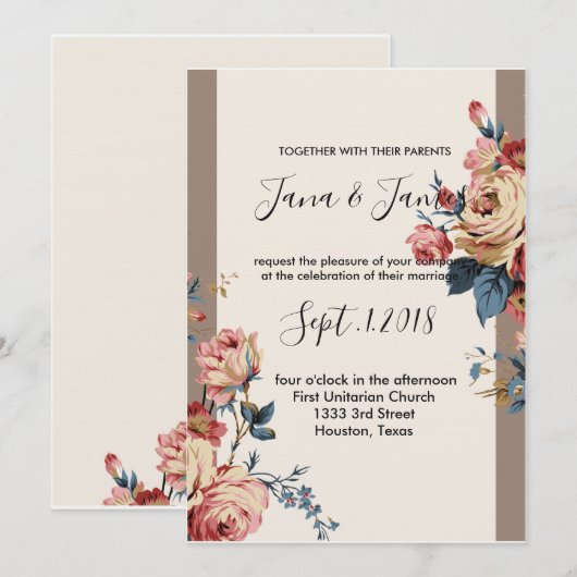 geliefde bruiloft kaart (Voorkant / Achterkant)