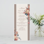 Geliefde bruiloft menu (Staand voorkant)