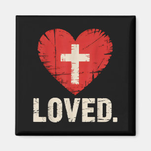 Geliefde Cross Heart Christelijke Valentijnsdag Magneet