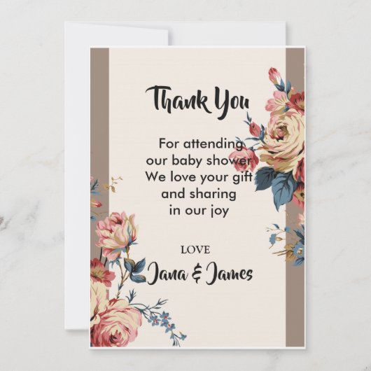 geliefde dank je kaart (Voorkant)