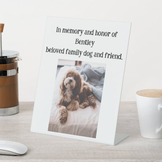 Geliefde Familie Hond Bruiloft Gedenkplaat Teken Reclamebord Met Voetstuk (Insitu)