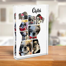 Geliefde, Familie Hond Keepsake Foto Collage Block