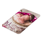 Geliefde foto geboorte aankondiging minimalistisch magneet (Linkerzijde)