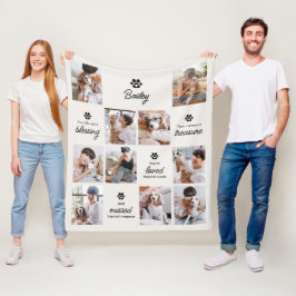 Geliefde & Gemiste Huisdier Hond Herdenking 10-Fot Fleece Deken