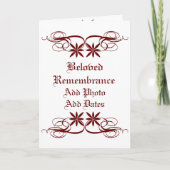 "Geliefde Herdenking" Begrafenisprogramma Programma (Voorkant)