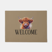 Geliefde Highland Koe Welkom Doormat Deurmat (Voorkant)