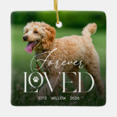 Geliefde Hond Gedenk Foto Ornament (Voorkant)