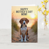 Geliefde Hond Moederdagkaart Kaart (Gele Bloem)