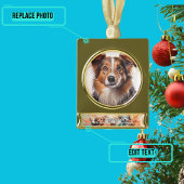 Geliefde hond vakantie verguld banner ornament
