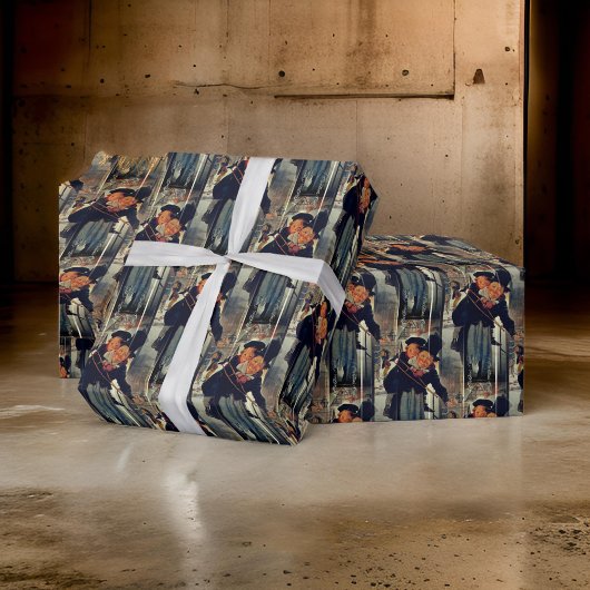 Geliefde kerst Carol Tiny Tim Bob Cratchit Cadeaupapier