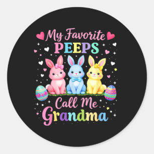 Geliefde konijnen noemen oma schattig Pasen Ronde Sticker