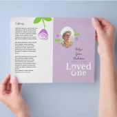 Geliefde Lavendel Roos Herdenkingsdienst Programma Flyer (Hand)