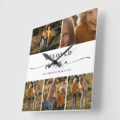 Geliefde Mama Mam Happy Moederdag Fotocollage Vierkante Klok (Hoek)