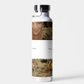 Geliefde Mama Mam Happy Moederdag Fotocollage Waterfles (Rechts)