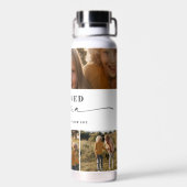 Geliefde Mama Mam Happy Moederdag Fotocollage Waterfles (Achterkant)