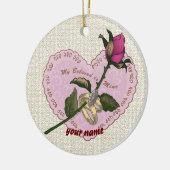 Geliefde Mine Roos ornament (Links)