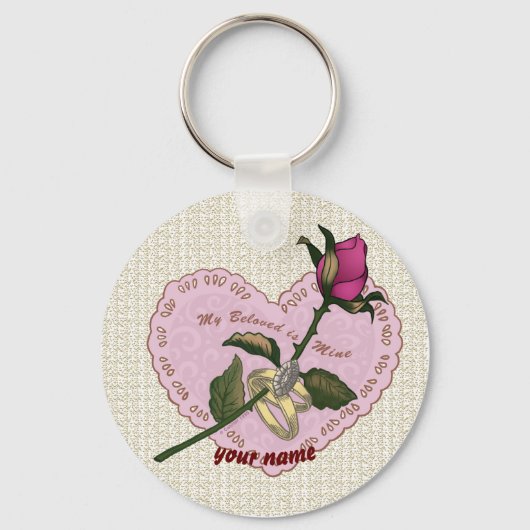 Geliefde Mine Roos sleutelhanger (Voorkant)