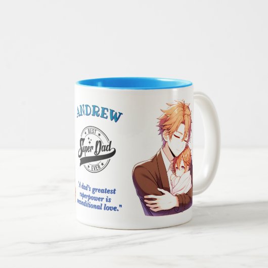 Geliefde momenten - Vader en kind omarmen Mok (Voorkant rechts)