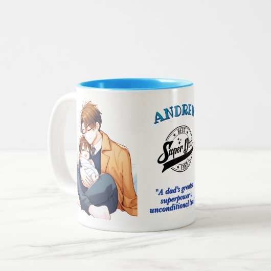 Geliefde momenten - Vader en kind omarmen Mok (Voorkant links)