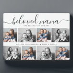 Geliefde Nana oma aangepaste familie foto aandenke Fotoplaat<br><div class="desc">De "Geliefde Nana Keepsake Plaque" is een oprechte etalage van de bijzondere momenten die oma dierbaar is. Een mooie weergave van de glimlach van de kleinkinderen,  het herinnert haar elke dag aan haar onschatbare rol in hun leven. De perfecte Moederdag eerbetoon aan haar liefde en erfenis.</div>