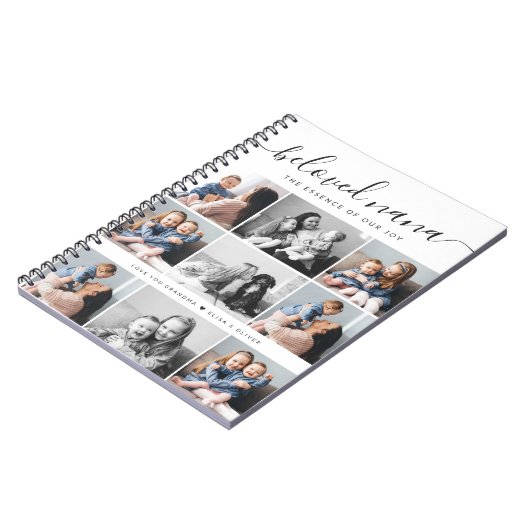 Geliefde Nana oma aangepaste familie foto aandenke Notitieboek (Linkerzijde)