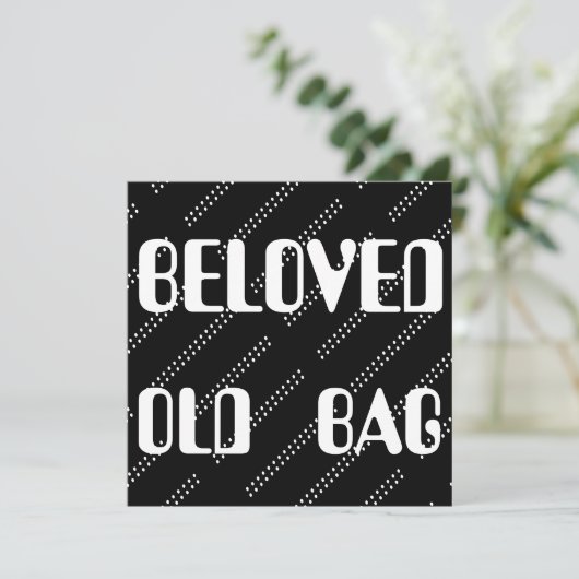 GELIEFDE OUDE TAS WOORDEN TEKST GRAPPIG (Staand voorkant)