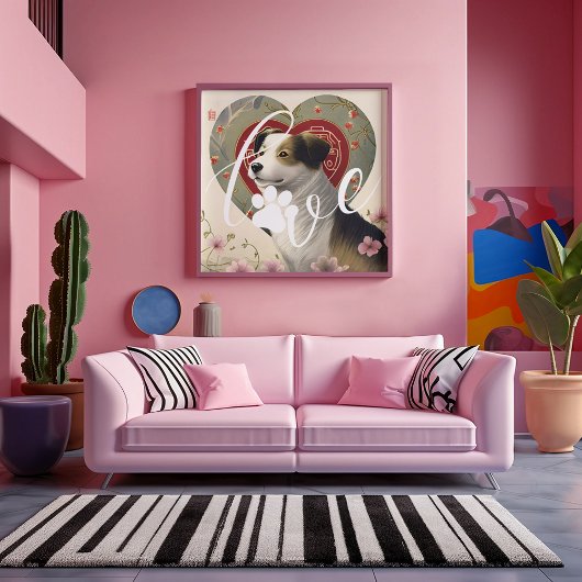 Geliefde poten: moderne op maat gemaakte huisdierl canvas afdruk