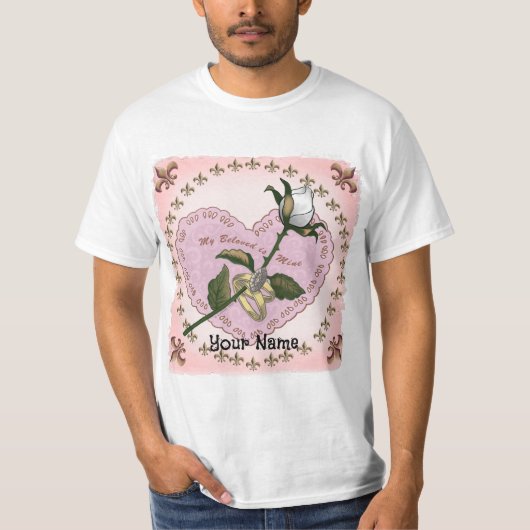 Geliefde Roos hart T-shirts (Voorkant)