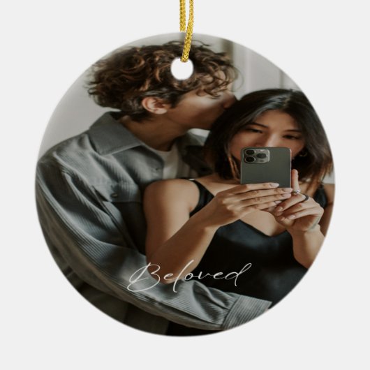 Geliefde Script Romantische koppels Ornament (Voorkant)